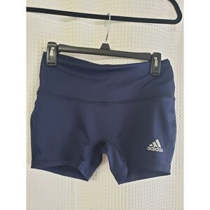 Adidas Womens Spandex Size Medium Blue Climalite 4" Inseam Volleyball Activewear